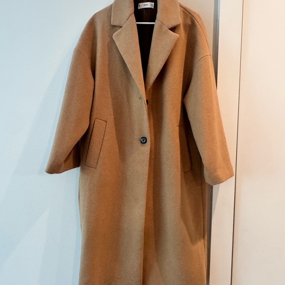 Mango Classic Wool Blend Camel Peacoat (Size M) - Picture 1 of 3